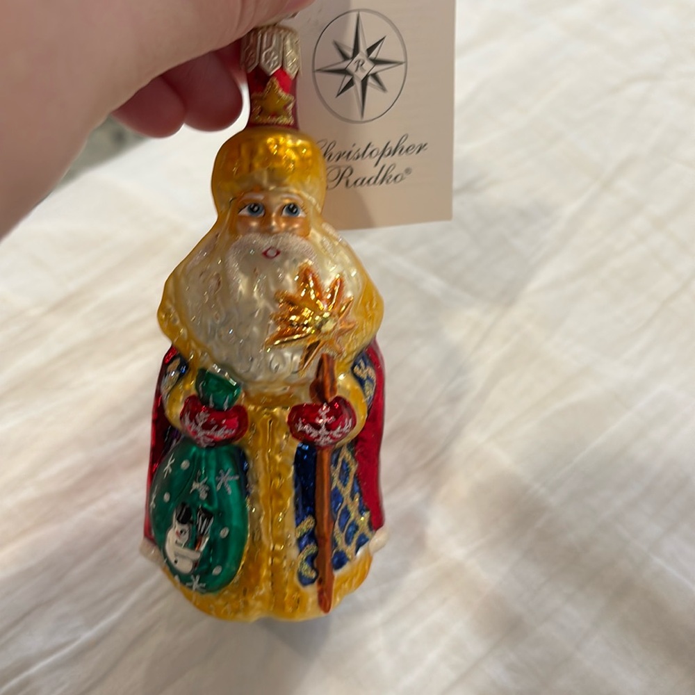 Vintage 1999 - 2000 Christopher Radko Santa Ornament